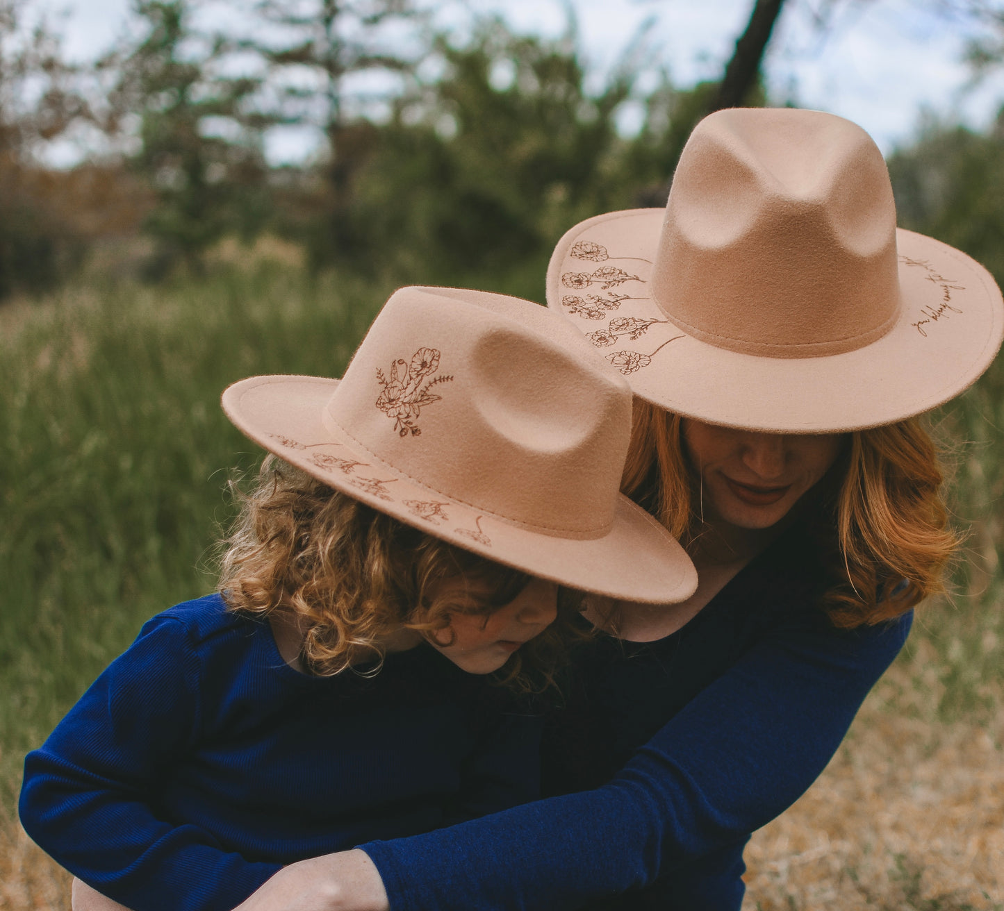 Children’s Burnt Wildflower Hats