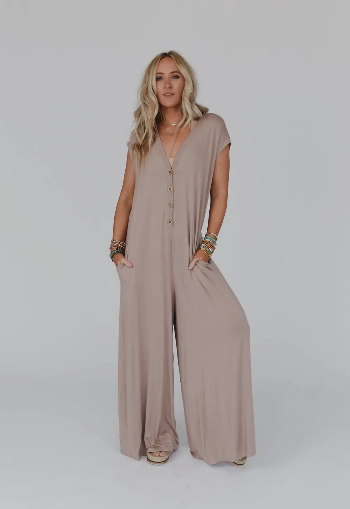 Daphne Jumpsuit in Mocha