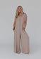 Daphne Jumpsuit in Mocha