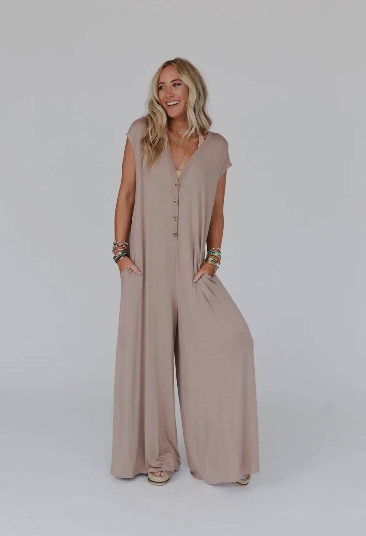 Daphne Jumpsuit in Mocha