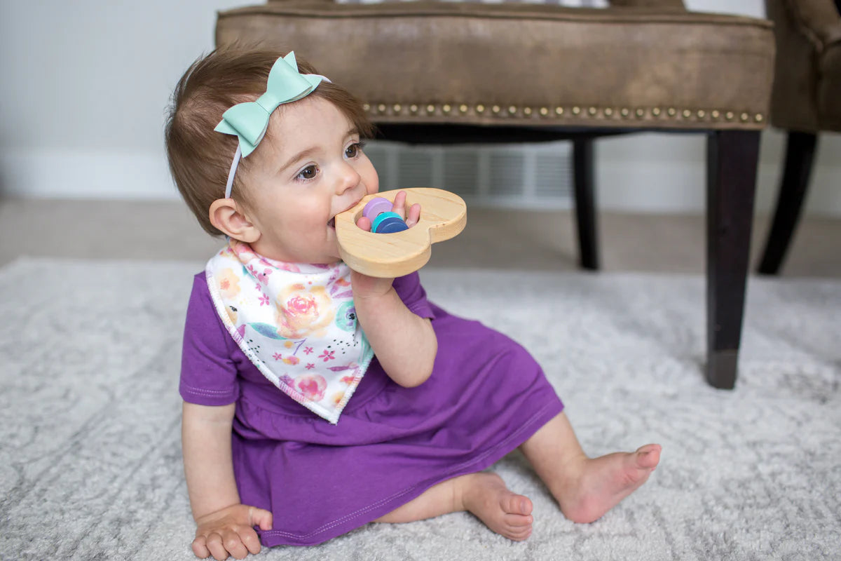 Copper Pearl Baby Bandana Bibs - Bloom