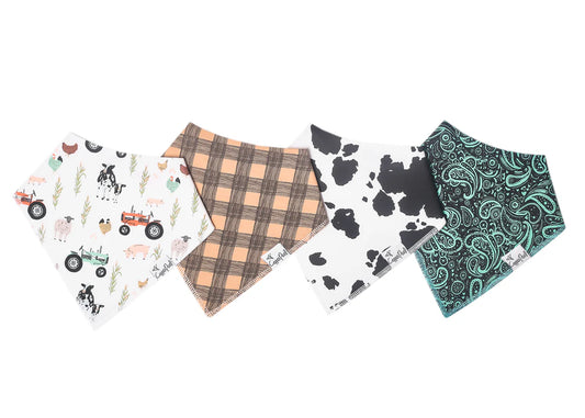 Copper Pearl Baby Bandana Bibs - Jo