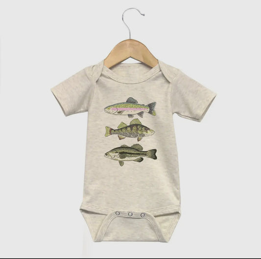 Three Fish Onesie