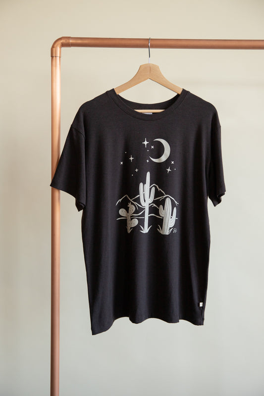 Jax & Lennon Ladies Graphic Boxy Tee - Obsidian