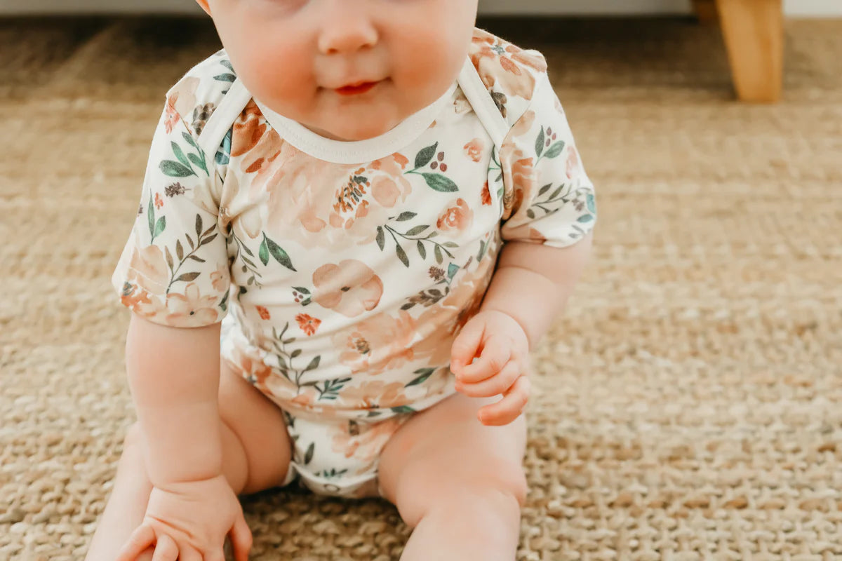 Copper Pearl Short Sleeve Bodysuit - Autumn