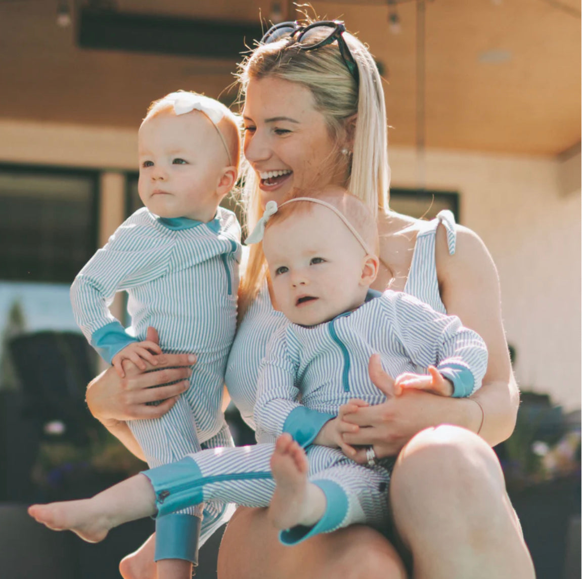 Honeysuckle Swim Sunsuit - Sucker For Stripes