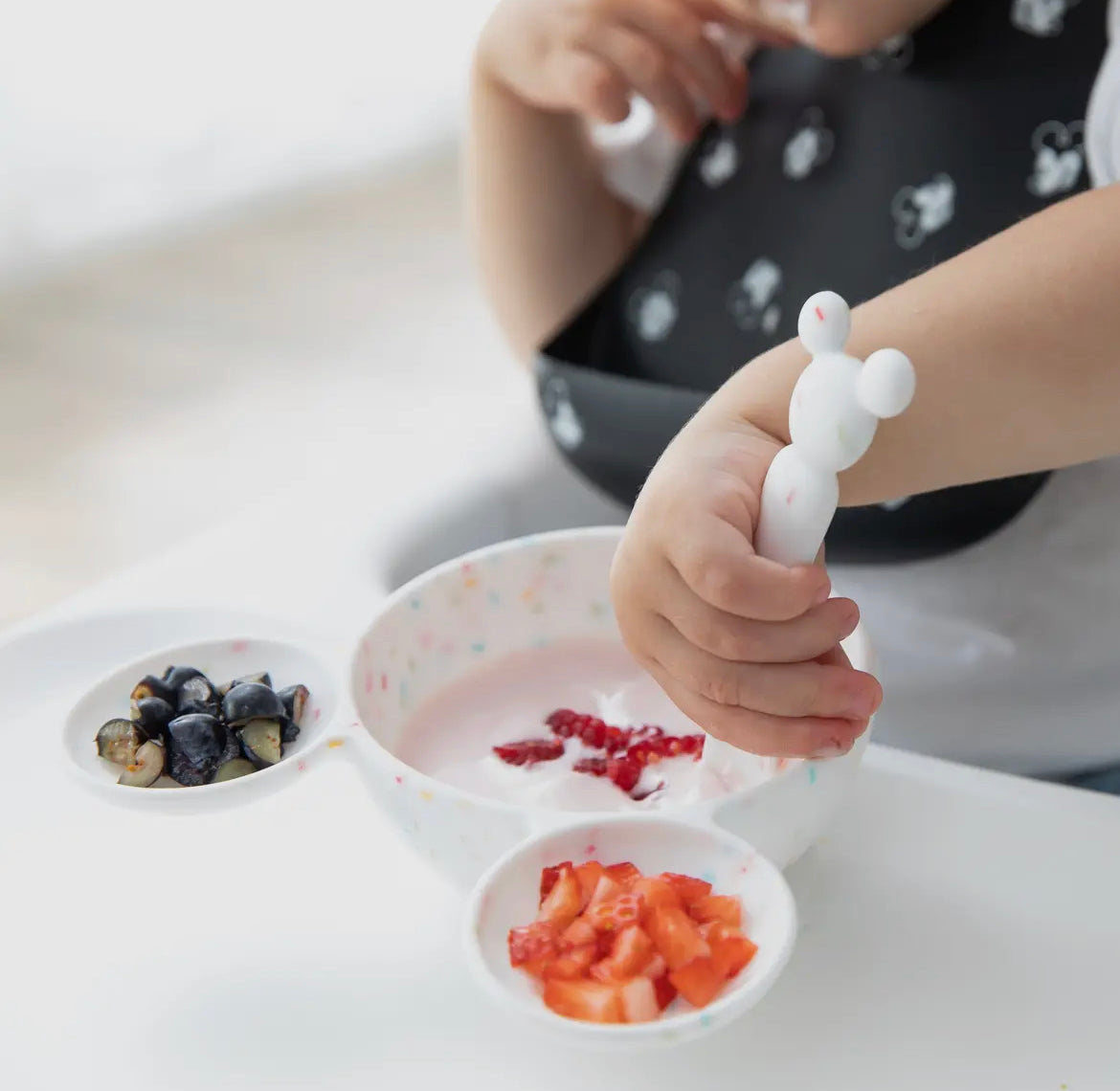 Silicone First Feeding Set - Mickey Mouse Vanilla Sprinkle