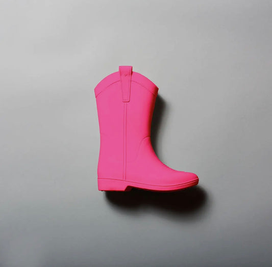 Rubber Cowboy Boots - Atomic Pink