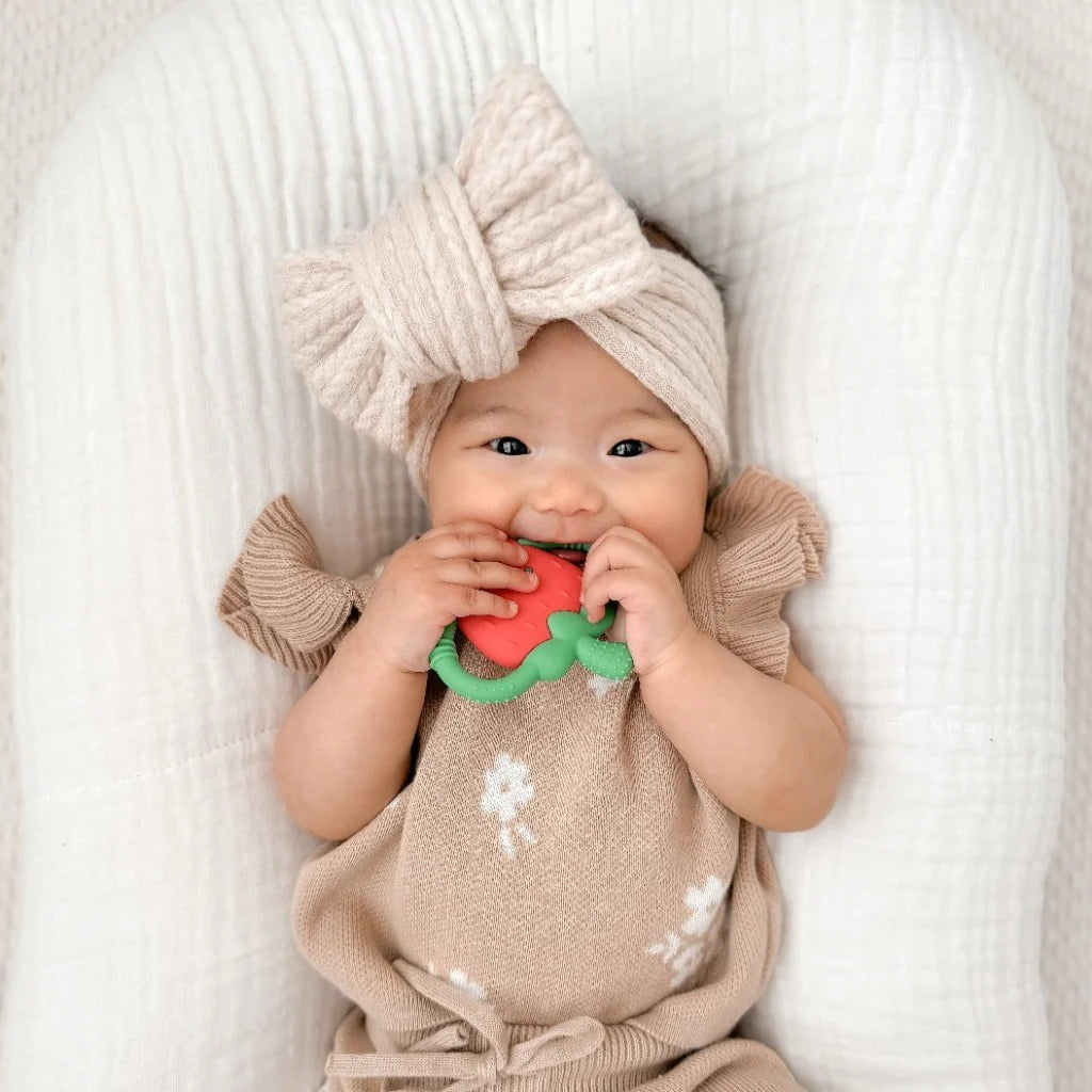 Strawberry Chew Crew™ Silicone Handle Teether