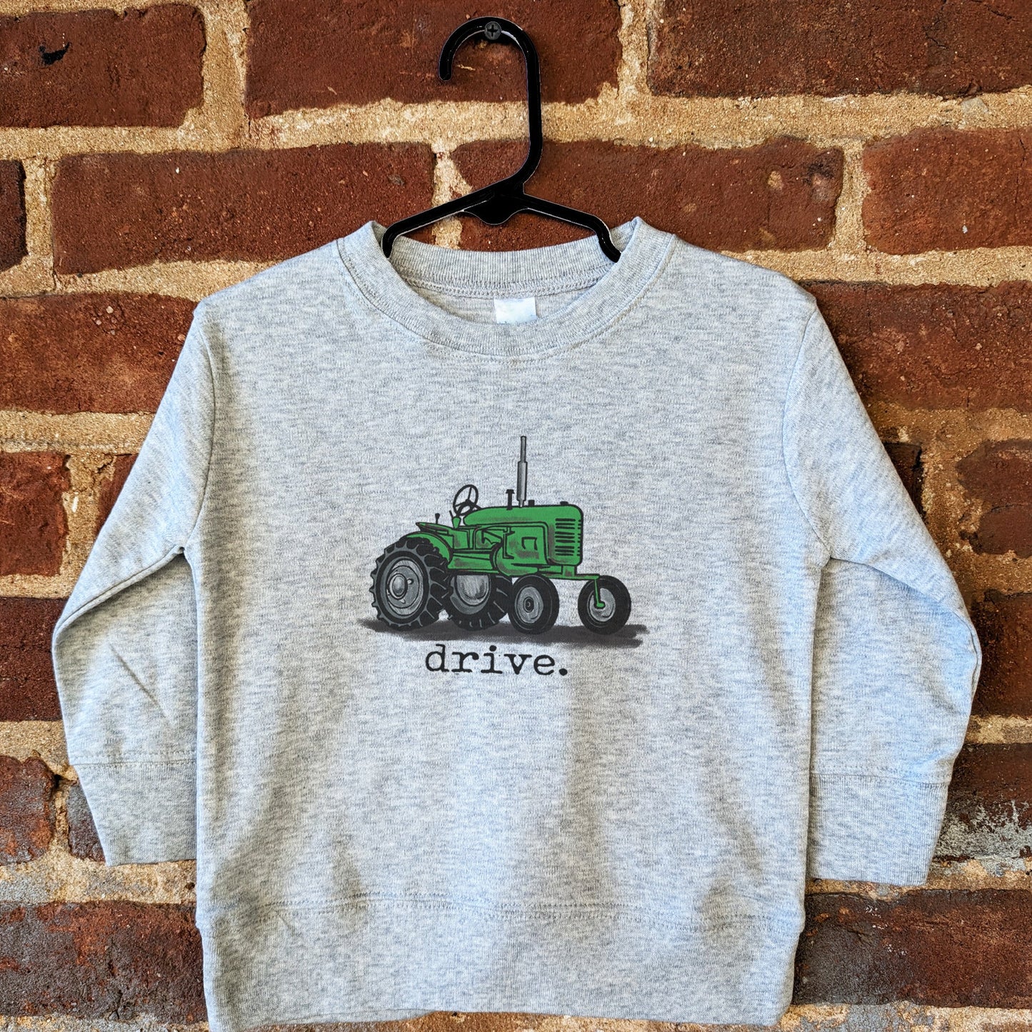 “Drive.” Green Tractor Long Sleeve