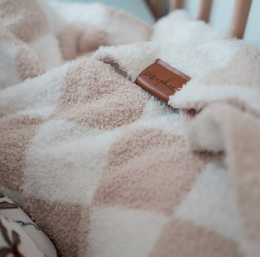 Pip + Phee Plush Blanket in Petal Check