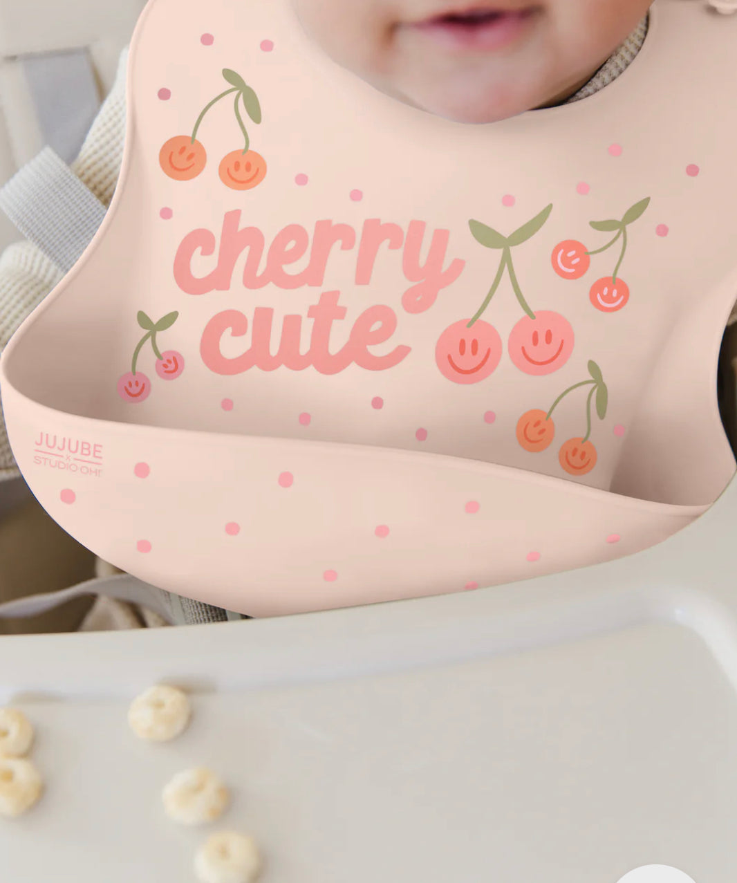 Silicone Bib - Cherry Cute