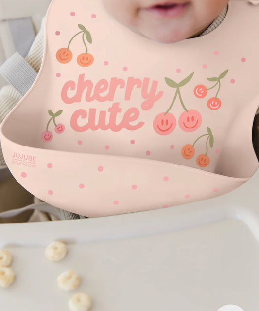 Silicone Bib - Cherry Cute