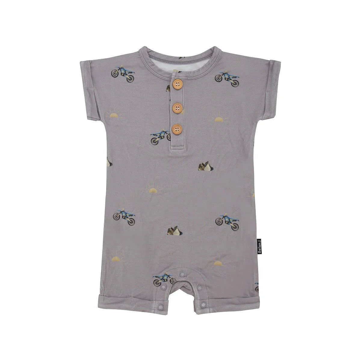 Belan.J Shortall Romper - Grey Dirtbikes