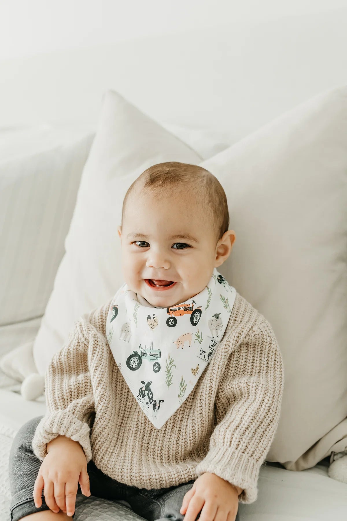 Copper Pearl Baby Bandana Bibs - Jo