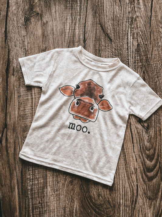 "moo." Cow Tee