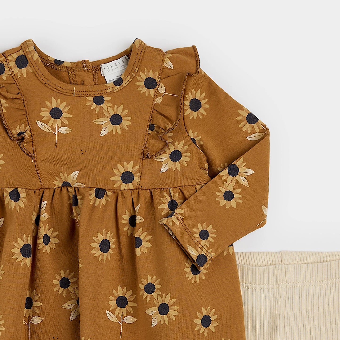 Sunflower Print Amber Dress Set - Petit Lem