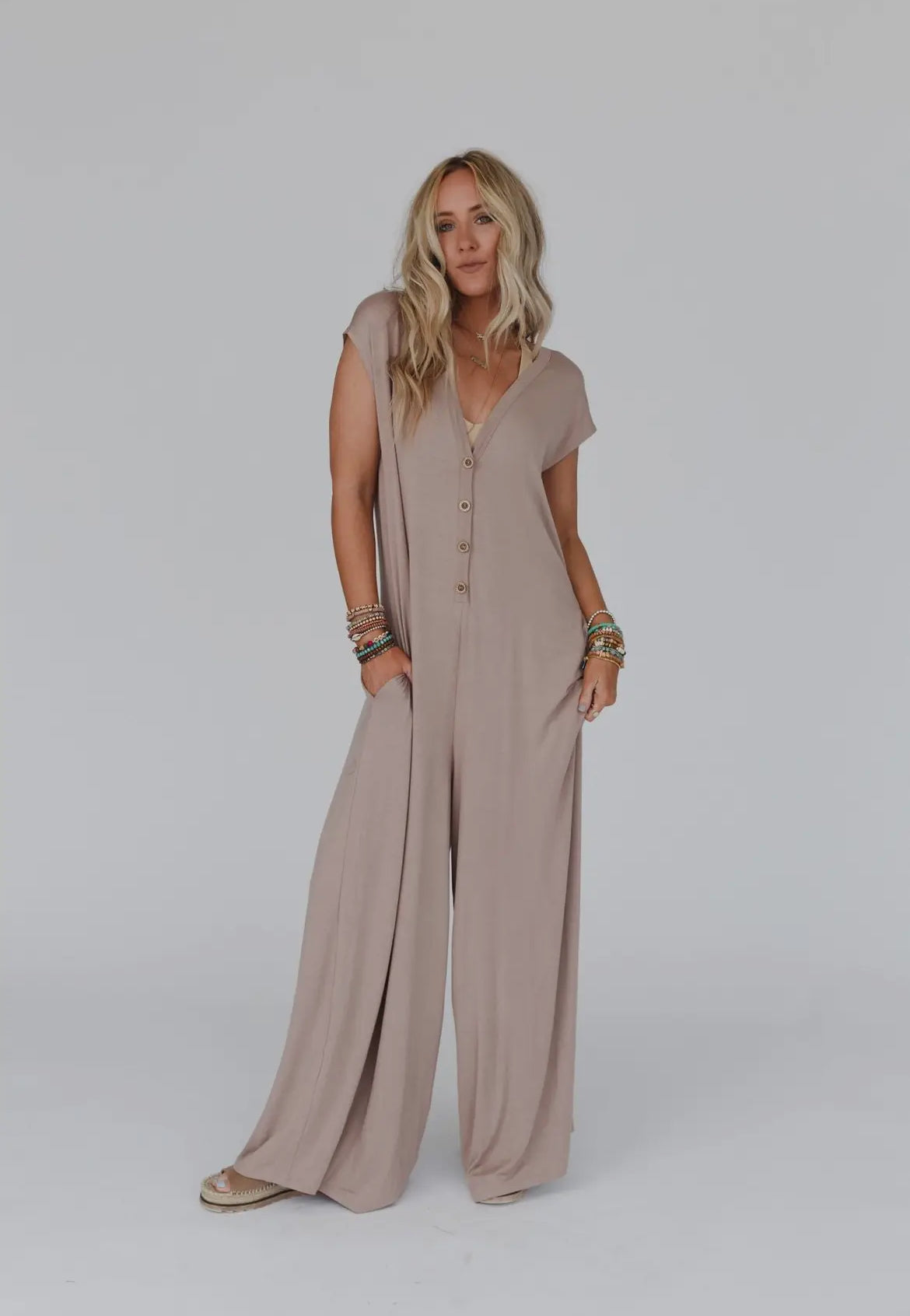 Daphne Jumpsuit in Mocha