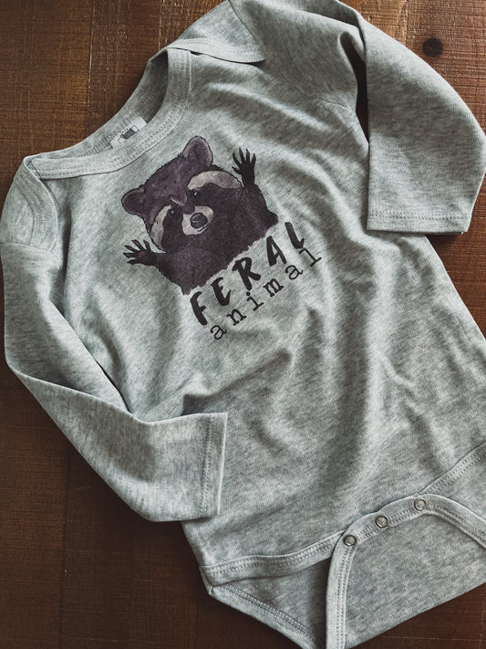 Feral Animal Long Sleeve Onesie