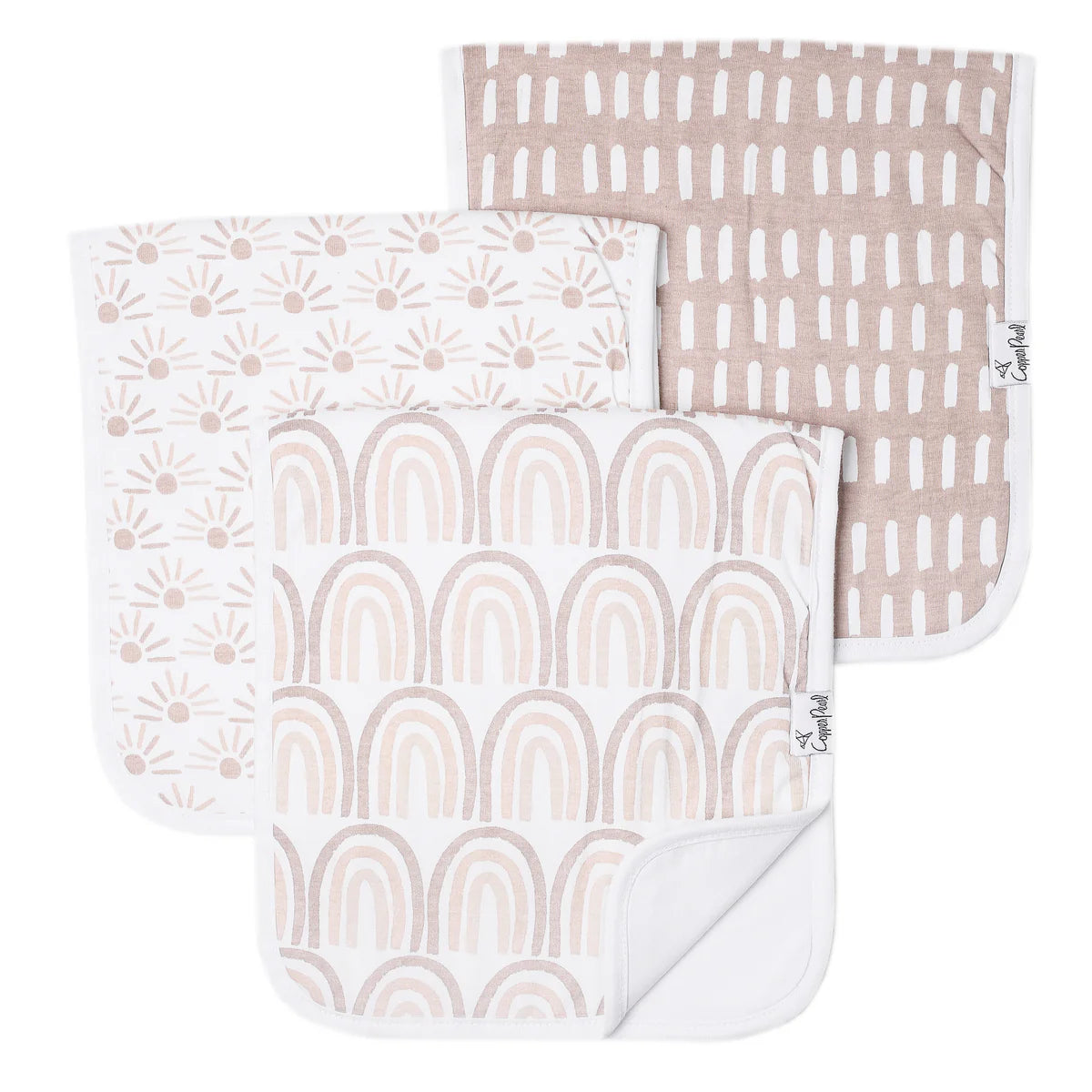 Copper Pearl Premium Burp Cloths - Bliss