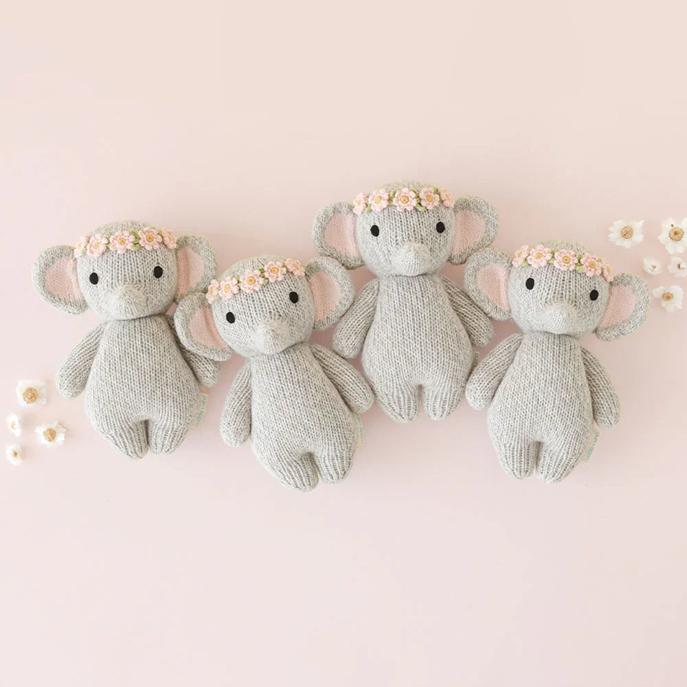 Baby Elephant (blush floral) - Cuddle + Kind