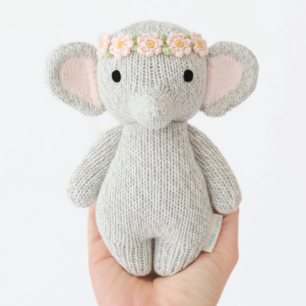 Baby Elephant (blush floral) - Cuddle + Kind