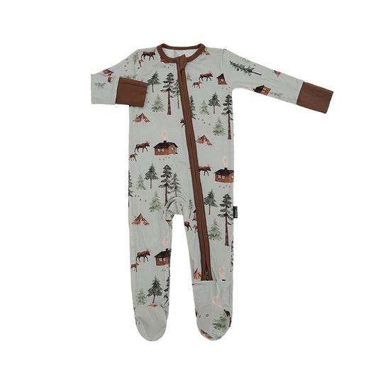 Belan.J Footless Sleeper with Fold-over Cuffs - Sage Moose