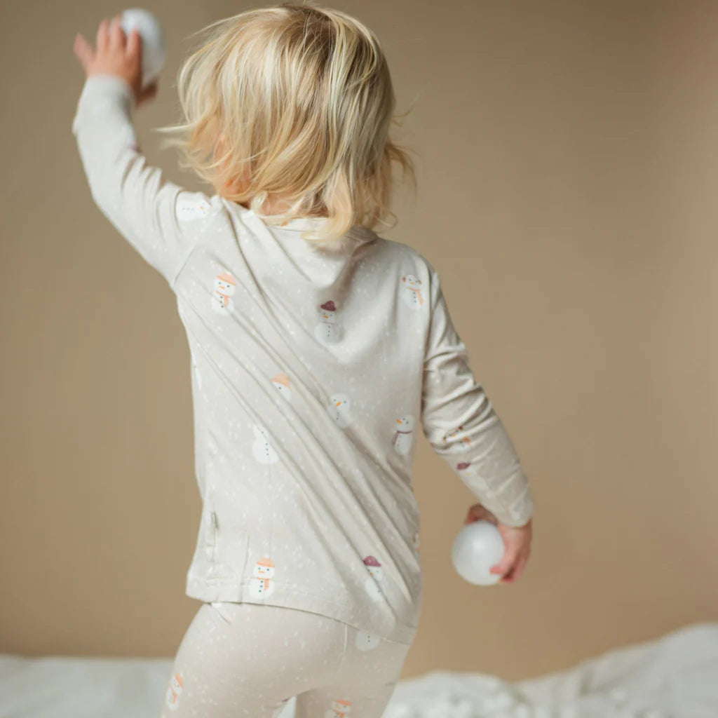 Snowy Snowman Bamboo Two-Piece PJs - Roobear