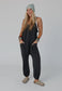 Comfort Zone Pocketed Jumpsuit - Charcoal