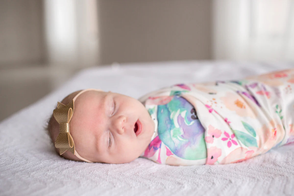 Copper Pearl Knit Swaddle Blanket - Bloom