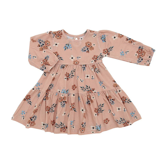 Belan.J Long Sleeve Tiered Dress - Floral