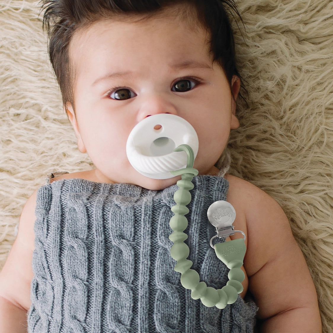 Sweetie Strap™ Silicone One-Piece Pacifier Clips | Succulent Beaded